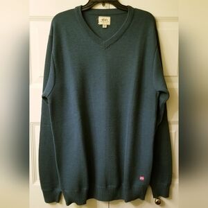 Ecko Unltd Men's Sweater Y2K Ecko Unlimited Patches Teal Blue Green EUC Size XXL